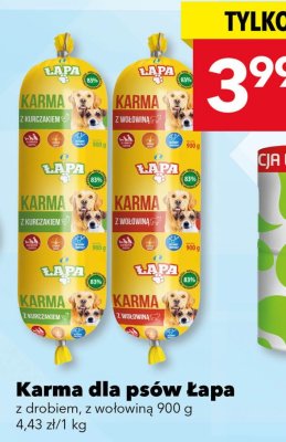 Karma dla psów Łapa z drobiem promocja w LEWIATAN