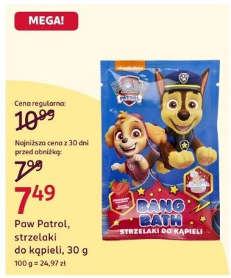 Strzałki do kąpieli Paw Patrol, 30 g promocja w Rossmann