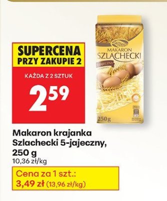 Makaron krajanka 5-jajeczny promocja w Biedronka