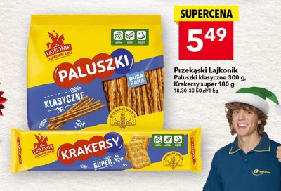Przekąski Lajkonik Krakersy super 180 g promocja w LEWIATAN
