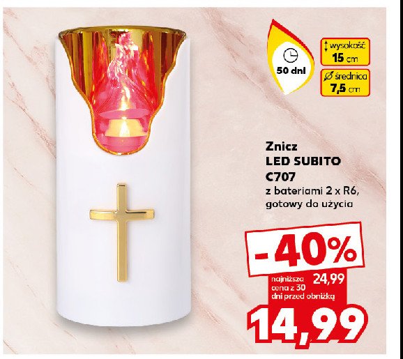 Znicz led c707 50 dni Subito promocja w Kaufland