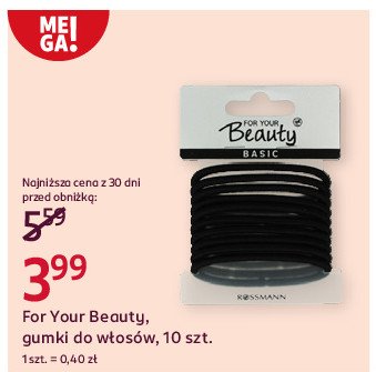 Gumki do włosów For your beauty basic promocja w Rossmann