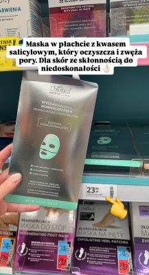 Maska wygładzająco-normalizująca dermo-maska hydrożelowa promocja w Hebe