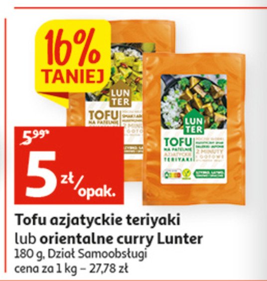 Tofu orientalne curry Lunter promocja
