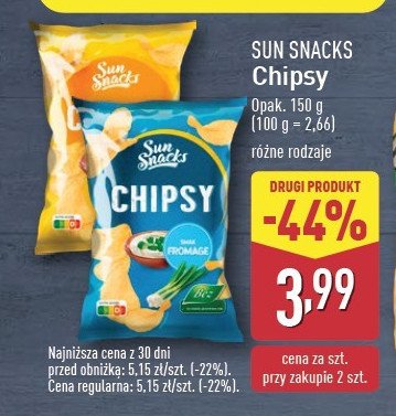Chipsy fromage SUN SNACKS promocja