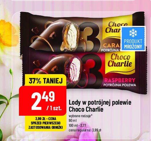 Lód rasberry Choco charlie promocja