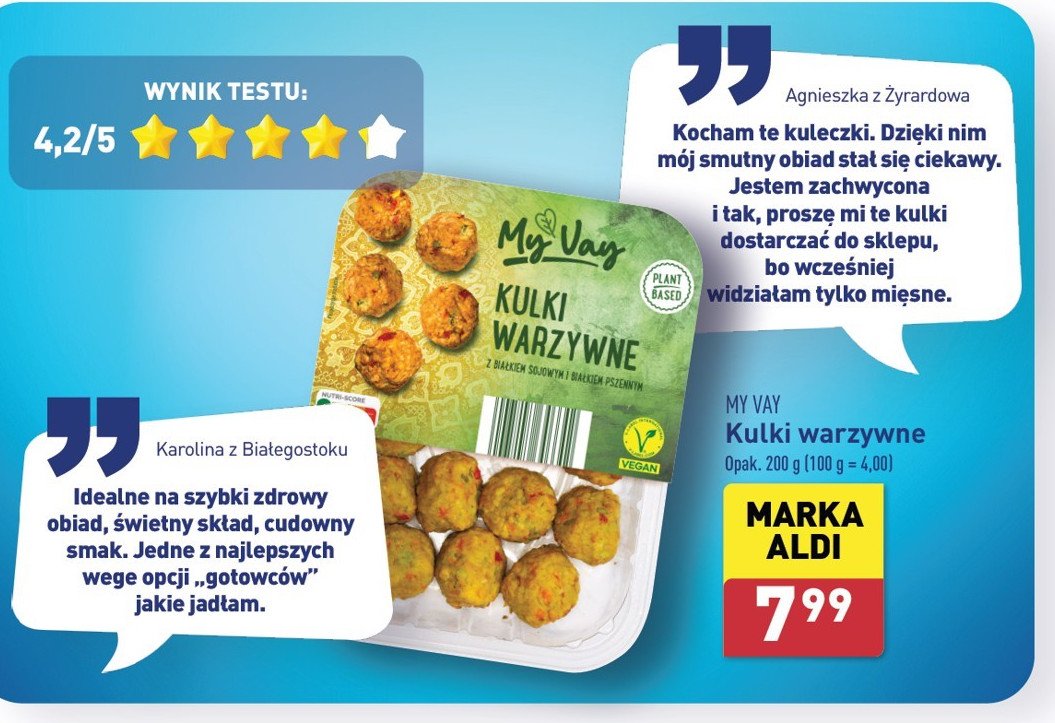 Kulki warzywne My vay promocja w Aldi