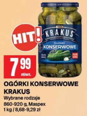 Ogórki konserwowe Krakus promocja w Chorten