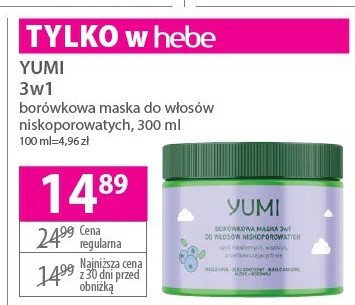 Maska bor贸wkowa Yumi cosmetics promocja