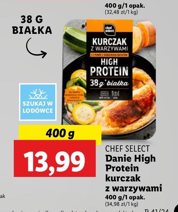 Danie high protein kurczak z warzywami Chef select promocja