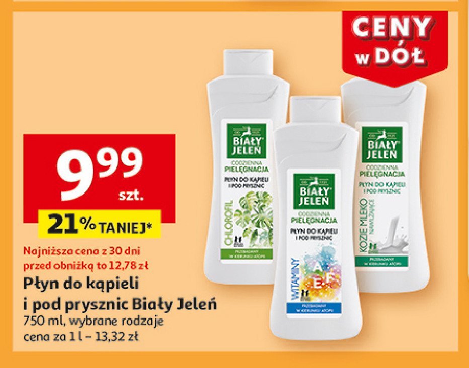 Płyn do kąpieli chlorofil Biały jeleń promocja w Auchan