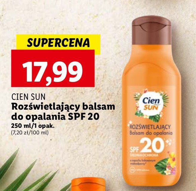 Balsam rozświetlający spf20 Cien sun promocja