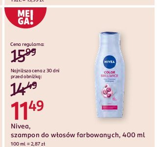 Szampon do w艂os贸w Nivea color brilliance promocja