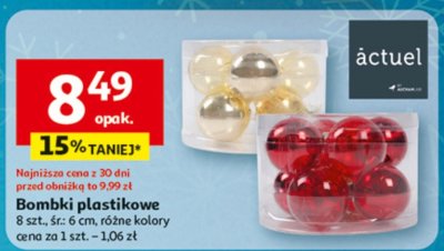 Bombki plastikowe promocja w Auchan