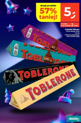 Czekolada Toblerone różne rodzaje 100 g promocja w Dealz