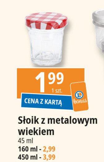 Słoik z metalową pokrywką 160 ml promocja