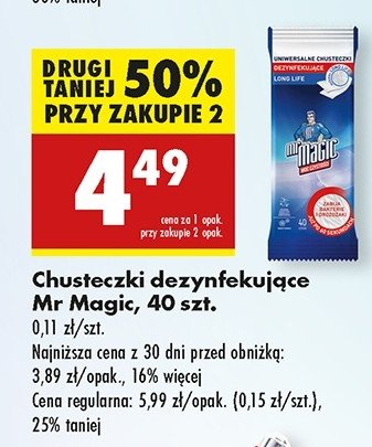 Chusteczki dezynfekujące Mr magic promocja