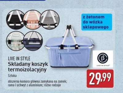 Koszyk składany termiczny 18 l Live in style promocja