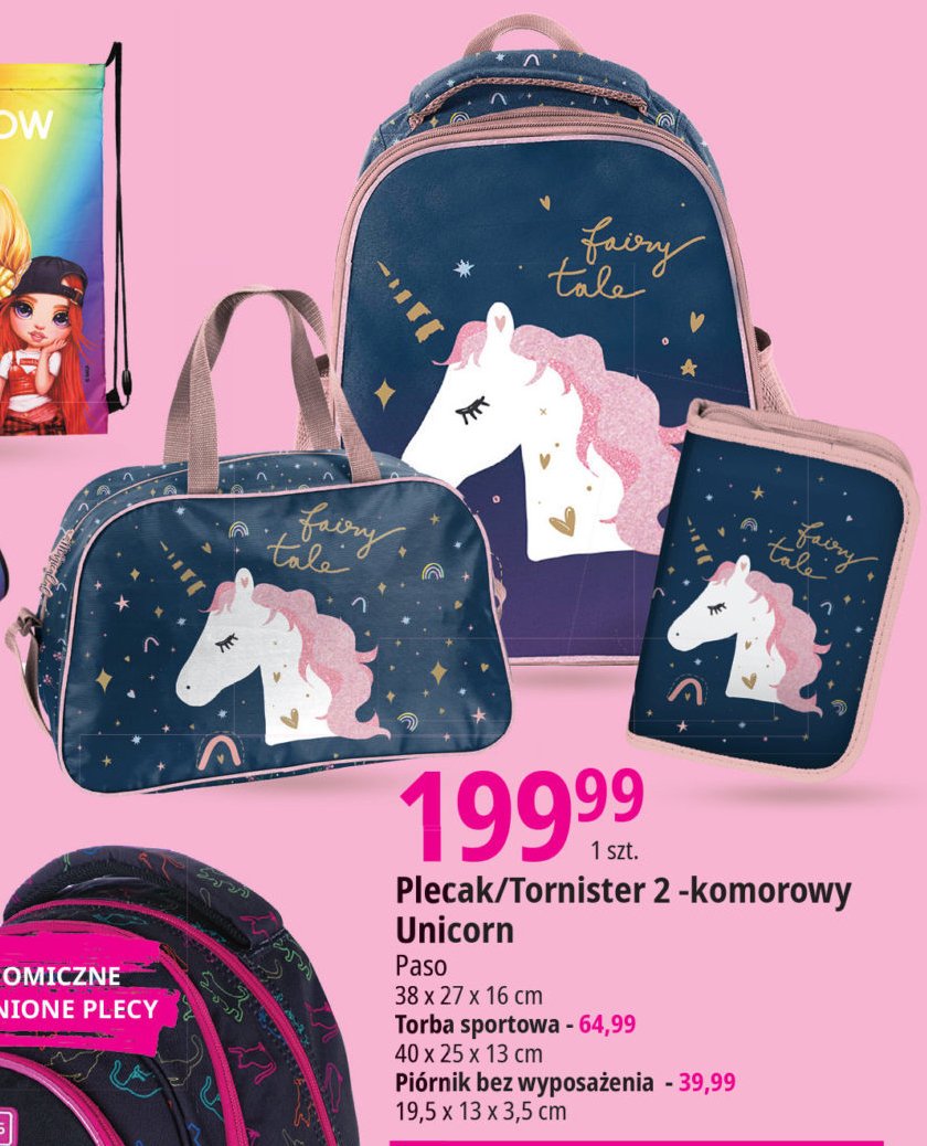 Torba sportowa unicorn 40 x 25 x 13 cm Paso promocja