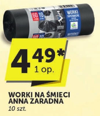 Worki na śmieci Anna Zaradna 10 szt. promocja w Euro Sklep