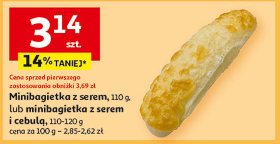 Mini bagietka z cebulą i serem promocja w Auchan