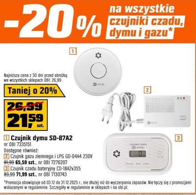 Czujnik gazu ziemnego i LPG GD-04A4 230V promocja w OBI