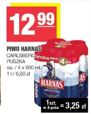 Piwo Harnas Carlsberg puszka promocja w SPAR