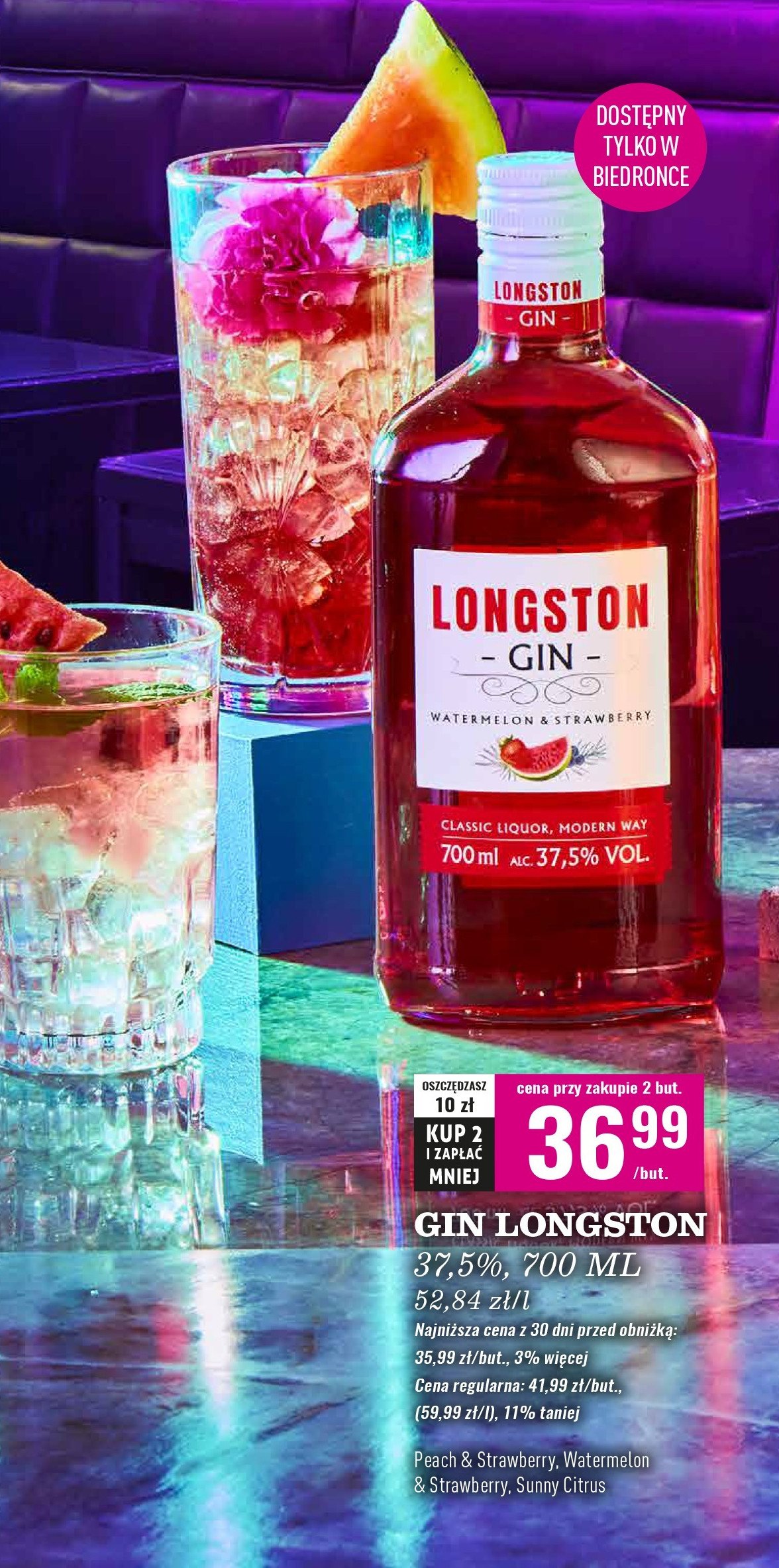 Gin cranberry Longston promocja