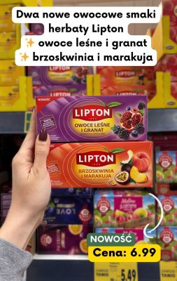 Herbata owocowa brzoskwinia i marakuja promocja w Kaufland