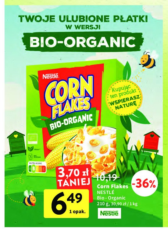 Płatki bio-organic Nestle corn flakes Corn flakes (nestle) promocje