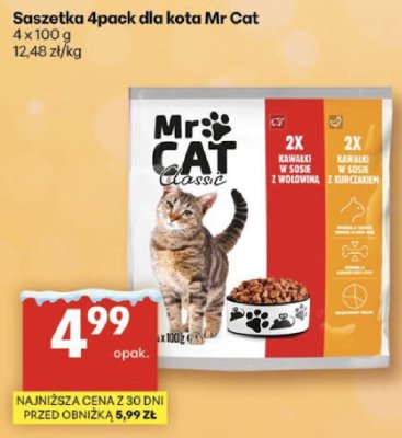 Saszetka 4pack dla kota Mr Cat 4 x 100 g promocja w Delikatesy Centrum