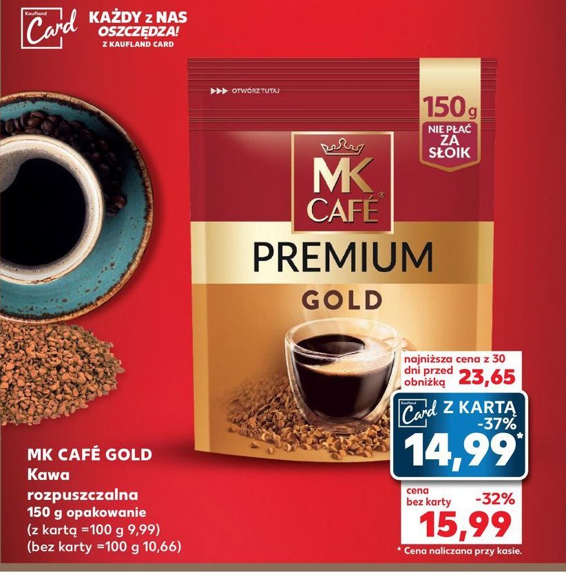 Kawa - saszetka Mk cafe gold promocja