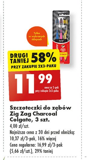 Szczoteczka do zębów charcoal Colgate zig zag promocja