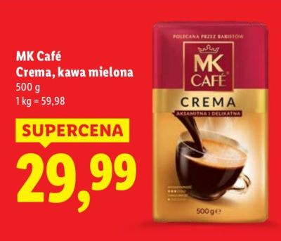 Kawa mielona Crema MK Café promocja w Lidl