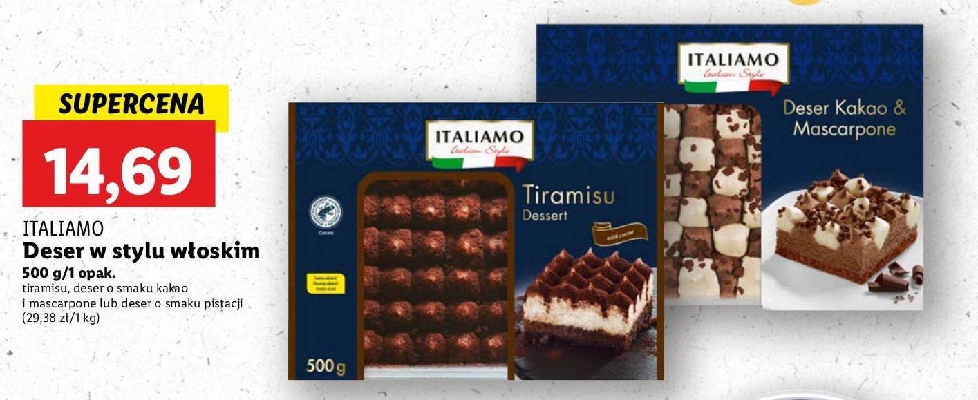 Deser z pistacjami Italiamo promocja