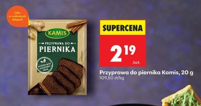 Przyprawa do piernika Kamis, 20 g promocja w Biedronka