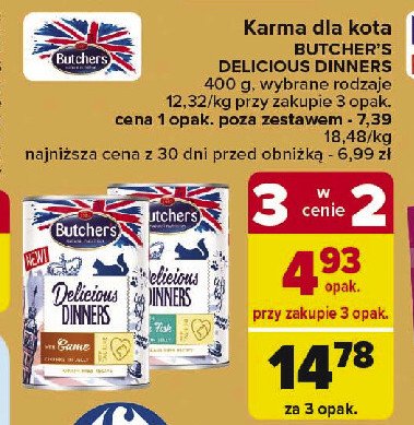 Karma dla kota z rybą Butcher's delicious dinners promocja