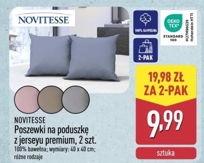 Poszewki na poduszkę z jerseyu premium 2 szt., różne rodzaje promocja w Aldi