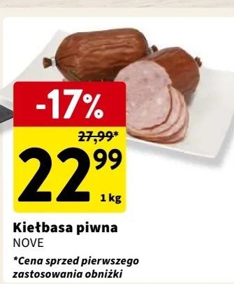 Kiełbasa piwna Nove promocja