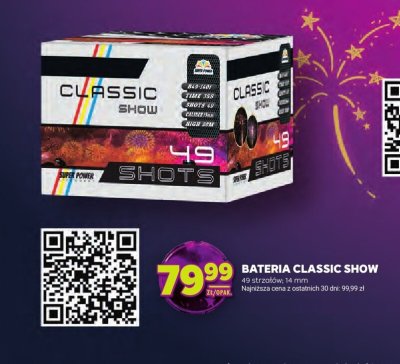 Bateria fajerwerków Classic Show promocja w Stokrotka