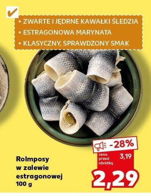 Rolmopsy w zalewie estragonowej promocja w Kaufland