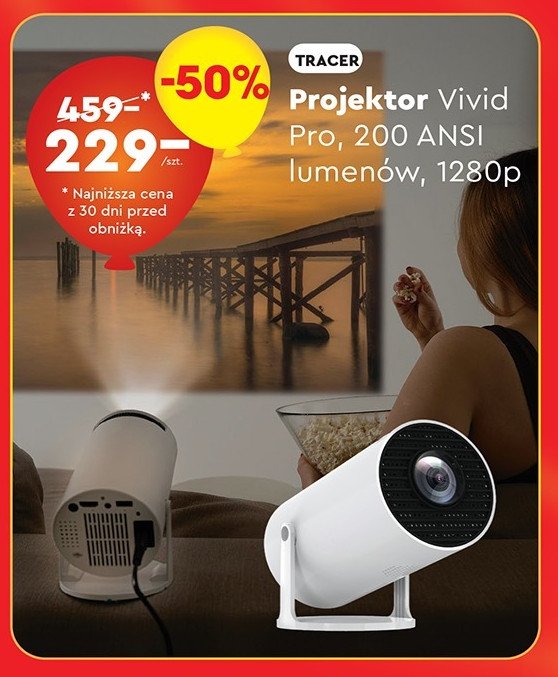 Projektor vivid pro 200 Tracer promocja w Biedronka