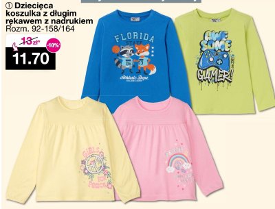 Dziecięca koszulka z długim rękawem z nadrukiem promocja w Woolworth