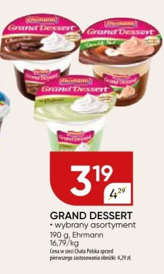 Grand Dessert wybrany asortyment Ehrmann promocja w Chata Polska