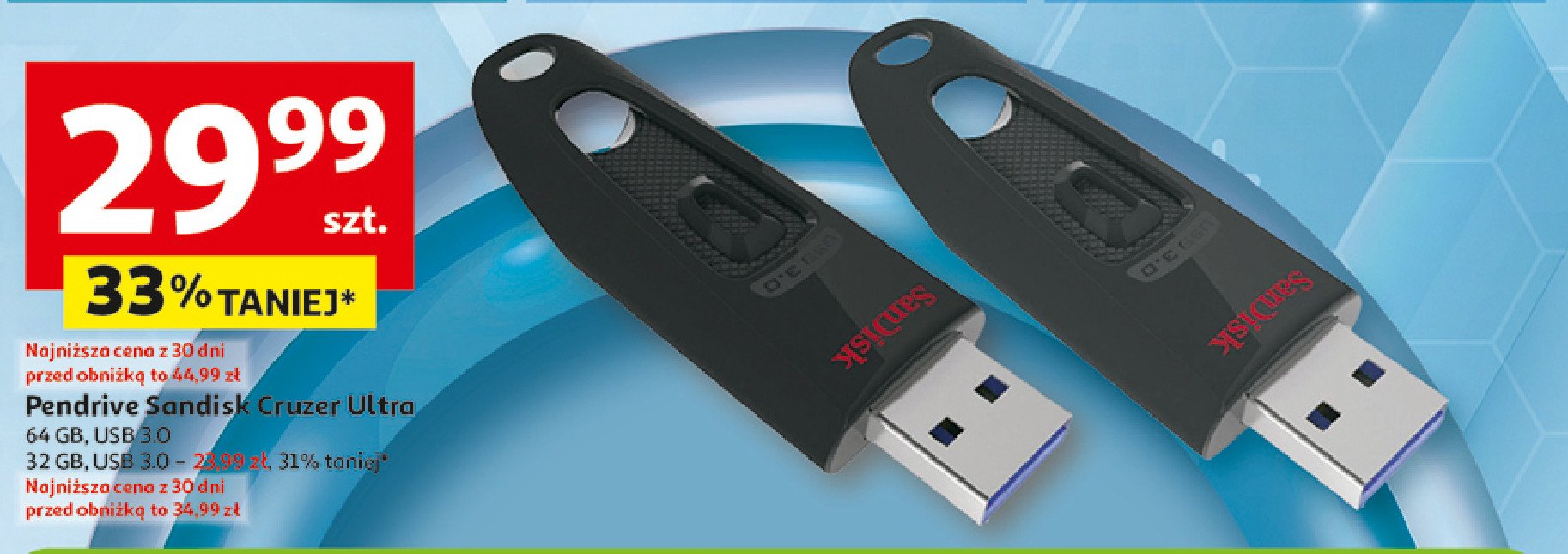 Pendrive cruzer slice 32 gb Sandisk promocja w Auchan