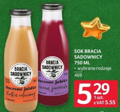 Sok BRACIA SADOWNICY 750 ml wybrane rodzaje promocja w Selgros