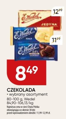 Czekolada wybrany asortyment promocja w Chata Polska