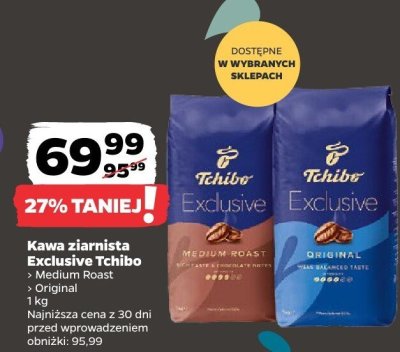 Kawa ziarnista Exclusive Tchibo Original promocja w Netto