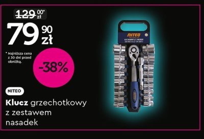 Klucz grzechotkowy z zestawem nasadek promocja w Biedronka