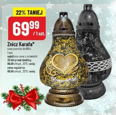 Znicz Karafa czas palenia: do 55 h promocja w POLOmarket